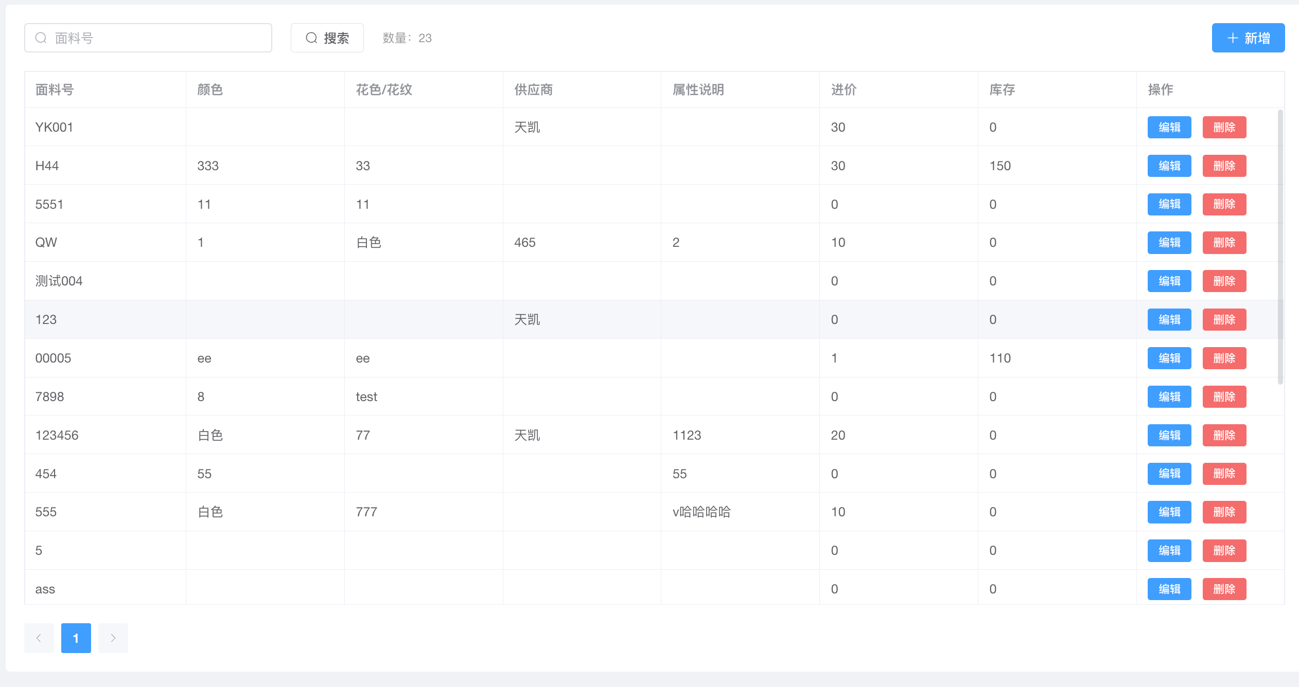 商品管理系统界面
